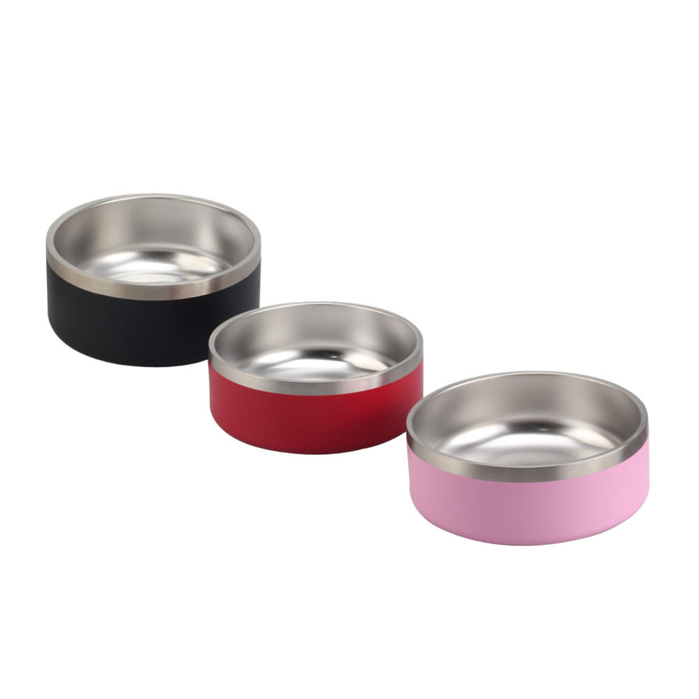 Stainless Steel Pet Bowls Set Of 3 for Food And Water, Silicone Base Anti-Slip