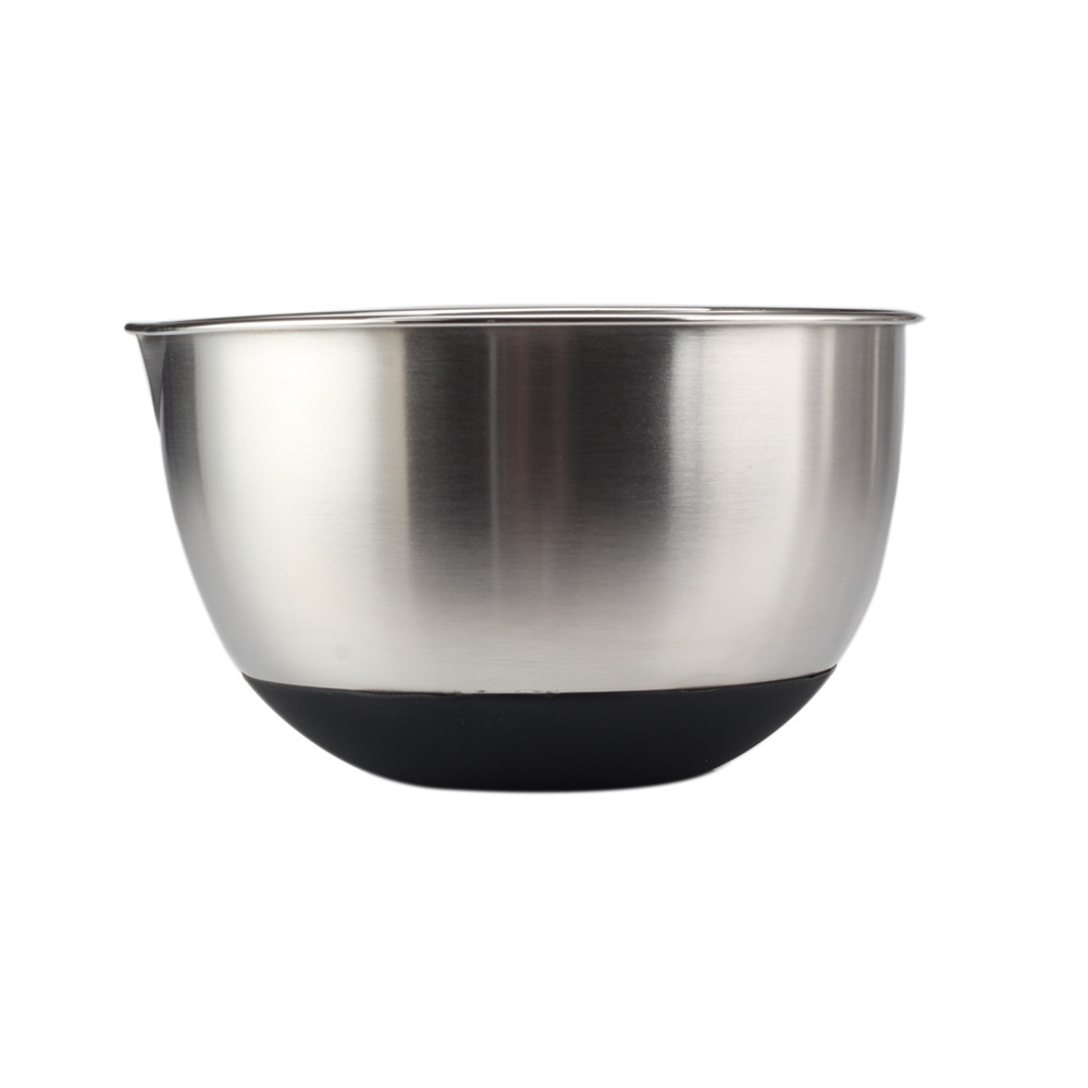 Set Of 3 Stainless Steel Mixing Bowls, Non Slip Silicone Base Bowls