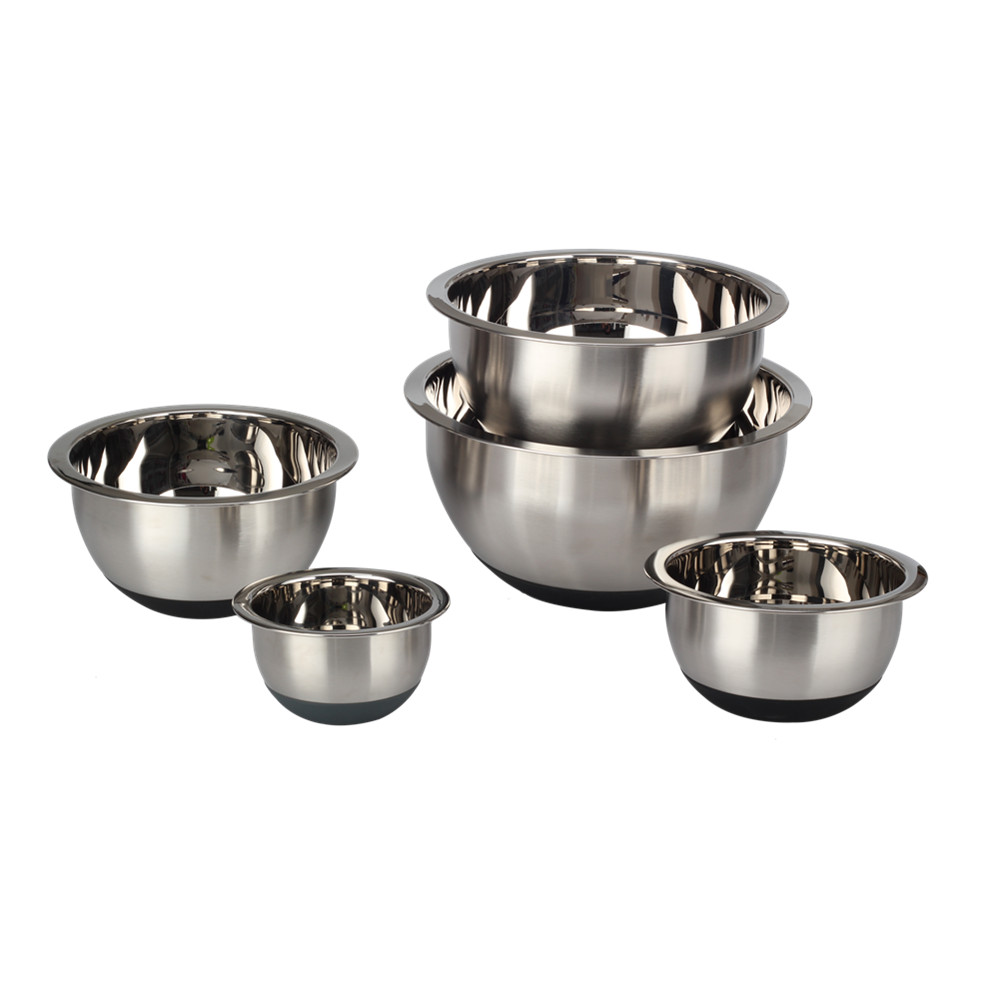 Easy-Grip, Stainless Steel Mixing Bowls for Baking, Cooking, Salad & Food Preparation