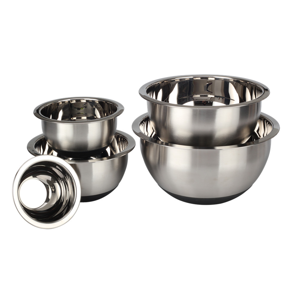 Easy-Grip, Stainless Steel Mixing Bowls for Baking, Cooking, Salad & Food Preparation