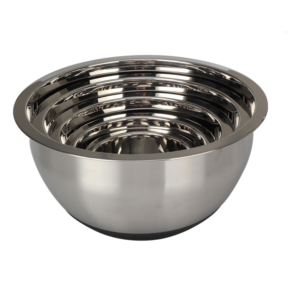 Easy-Grip, Stainless Steel Mixing Bowls for Baking, Cooking, Salad & Food Preparation