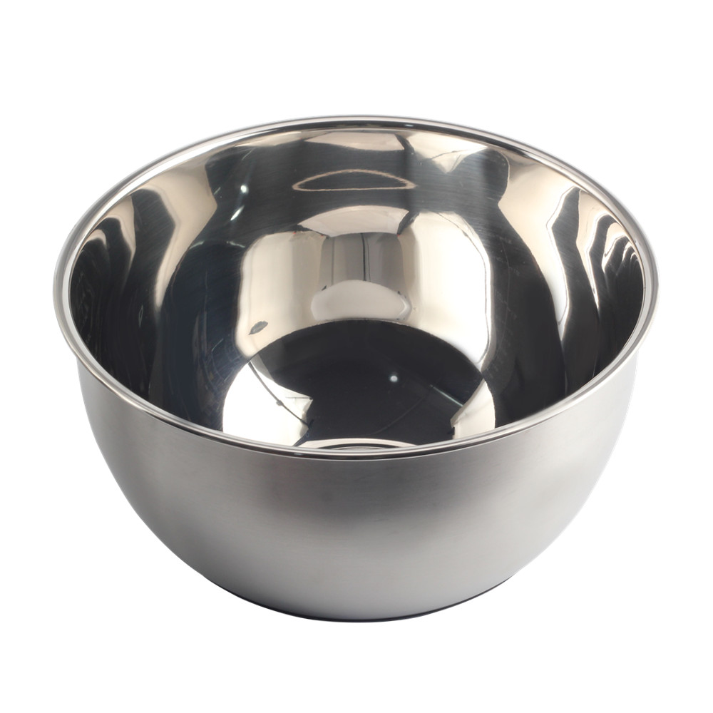 4.5QT Stainless Steel Mixing Bowl with Nonslip Silicone Bottom Metal Kitchen Bowl