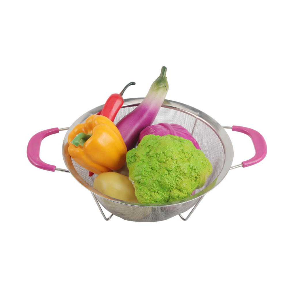 Stainless Steel Colander With Plastic Handle