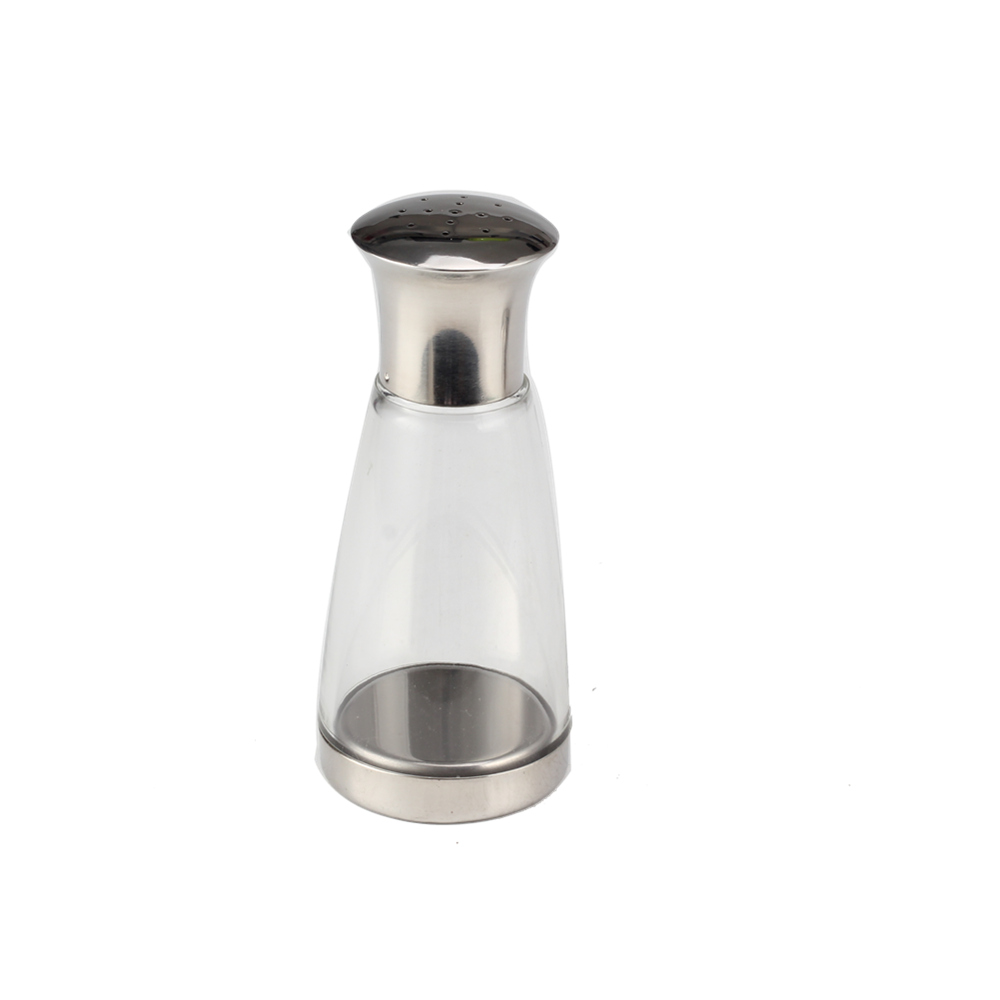 2pcs Salt And Pepper Mill, Manual Salt And Pepper Mill in Glass And Stainless Steel