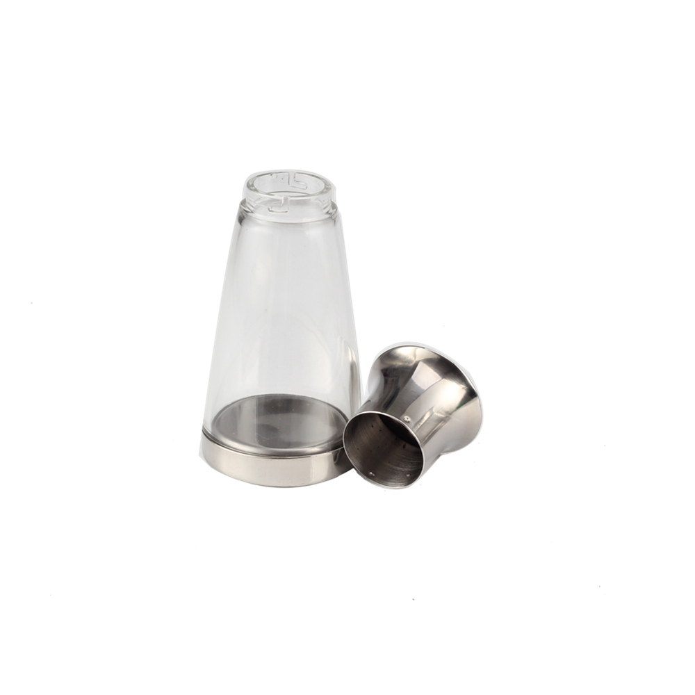 2pcs Salt And Pepper Mill, Manual Salt And Pepper Mill in Glass And Stainless Steel