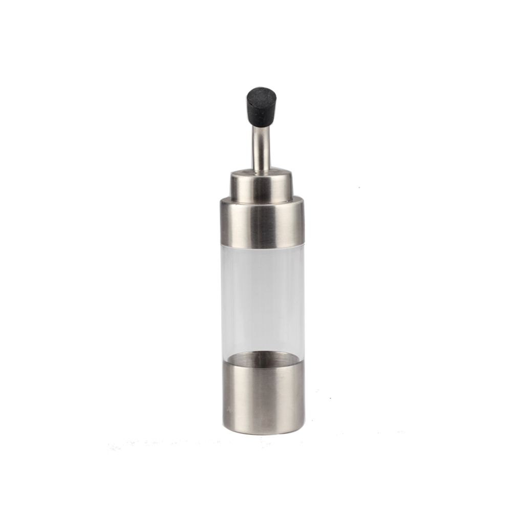 2pcs Stainless Steel & Glass Olive Oil Dispenser Bottle