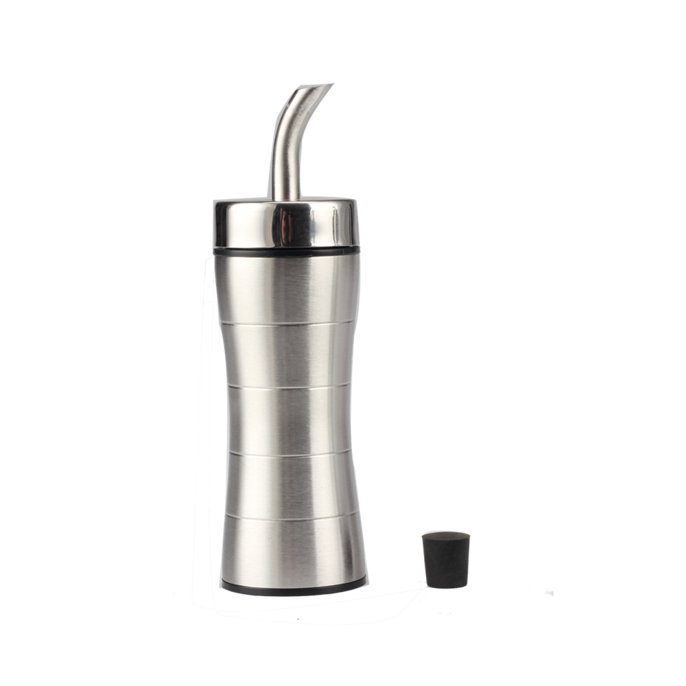 2pcs Stainless Steel & Glass Olive Oil Dispenser Bottle