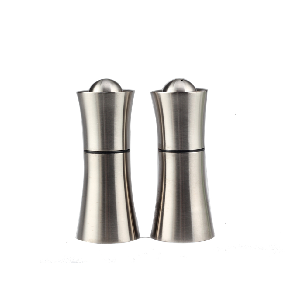 2 Pcs Stainless Steel Salt And Pepper Shaker Set for Home Kitchen Restaurant