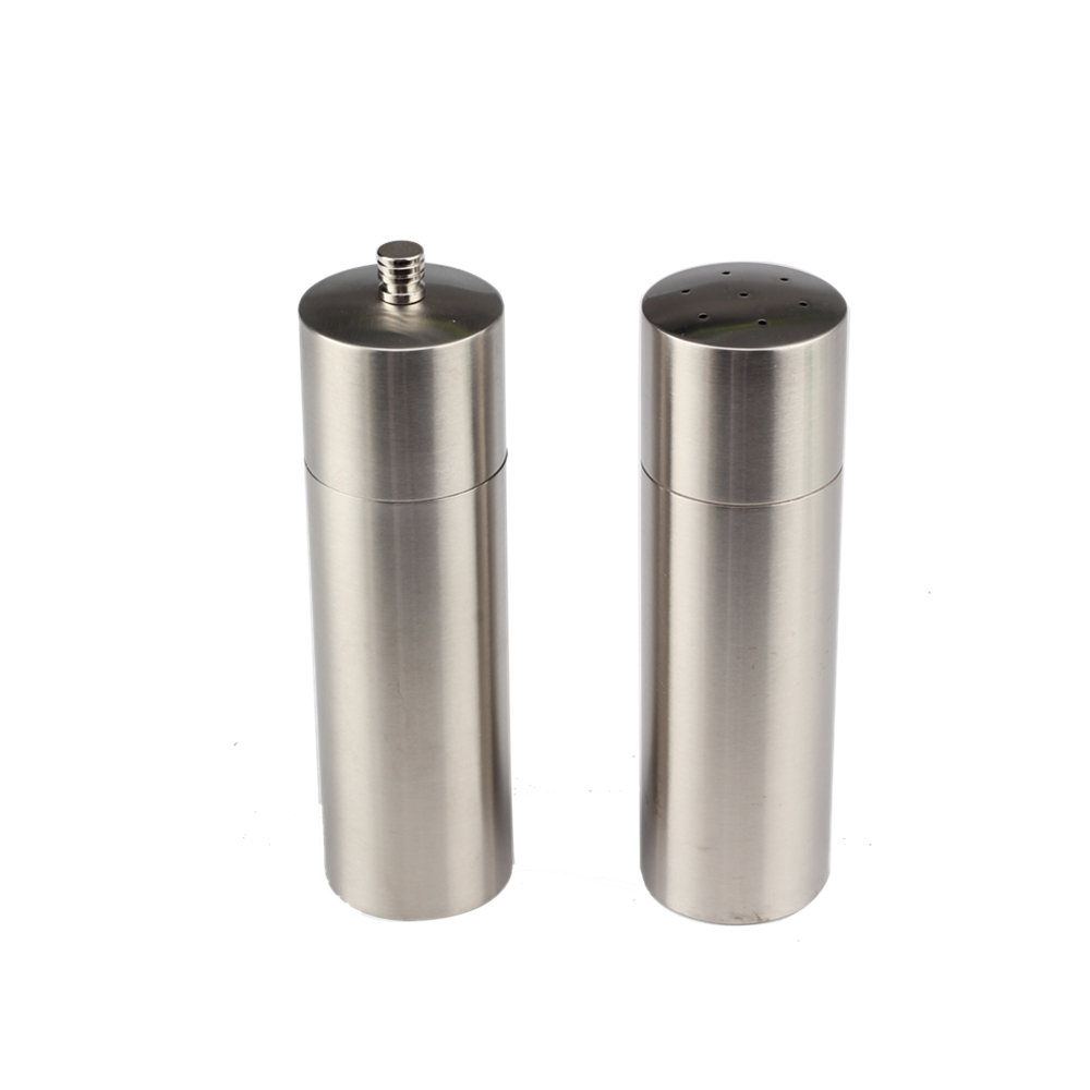 2pcs Stainless Steel Manual Salt And Pepper Mill