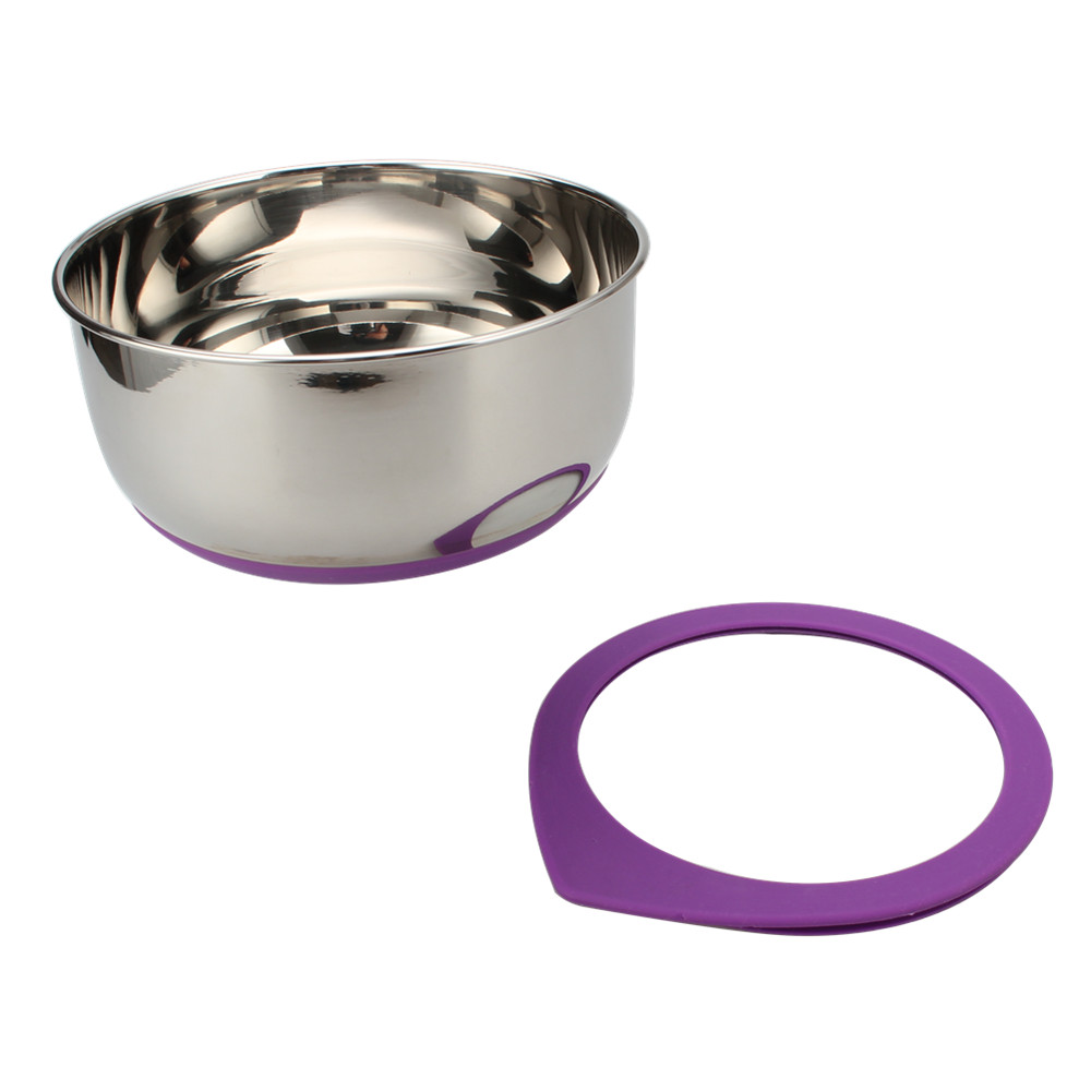 3 Pcs Stainless Steel Mixing Bowl With Nonslip Silicone