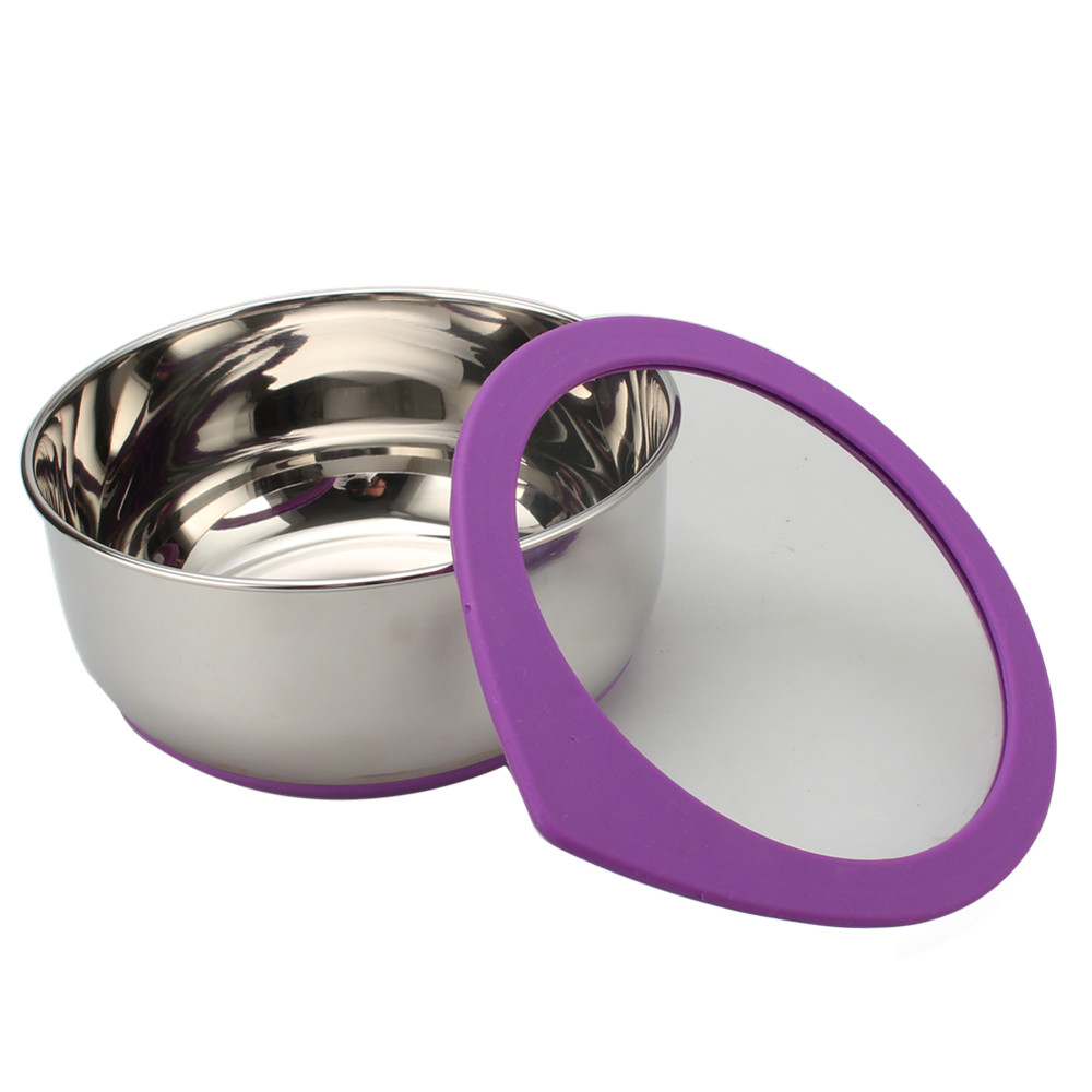 3 Pcs Stainless Steel Mixing Bowl With Nonslip Silicone