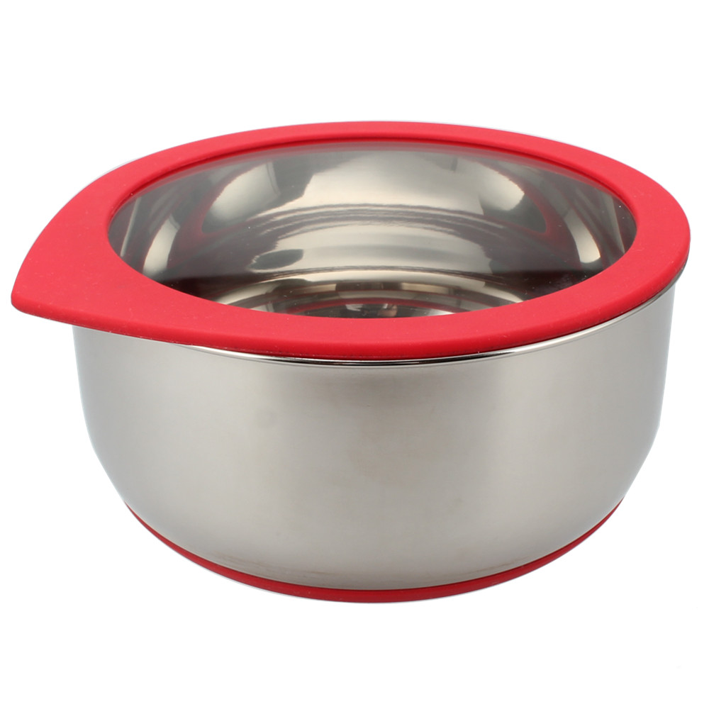 3 Pcs Stainless Steel Mixing Bowl With Nonslip Silicone