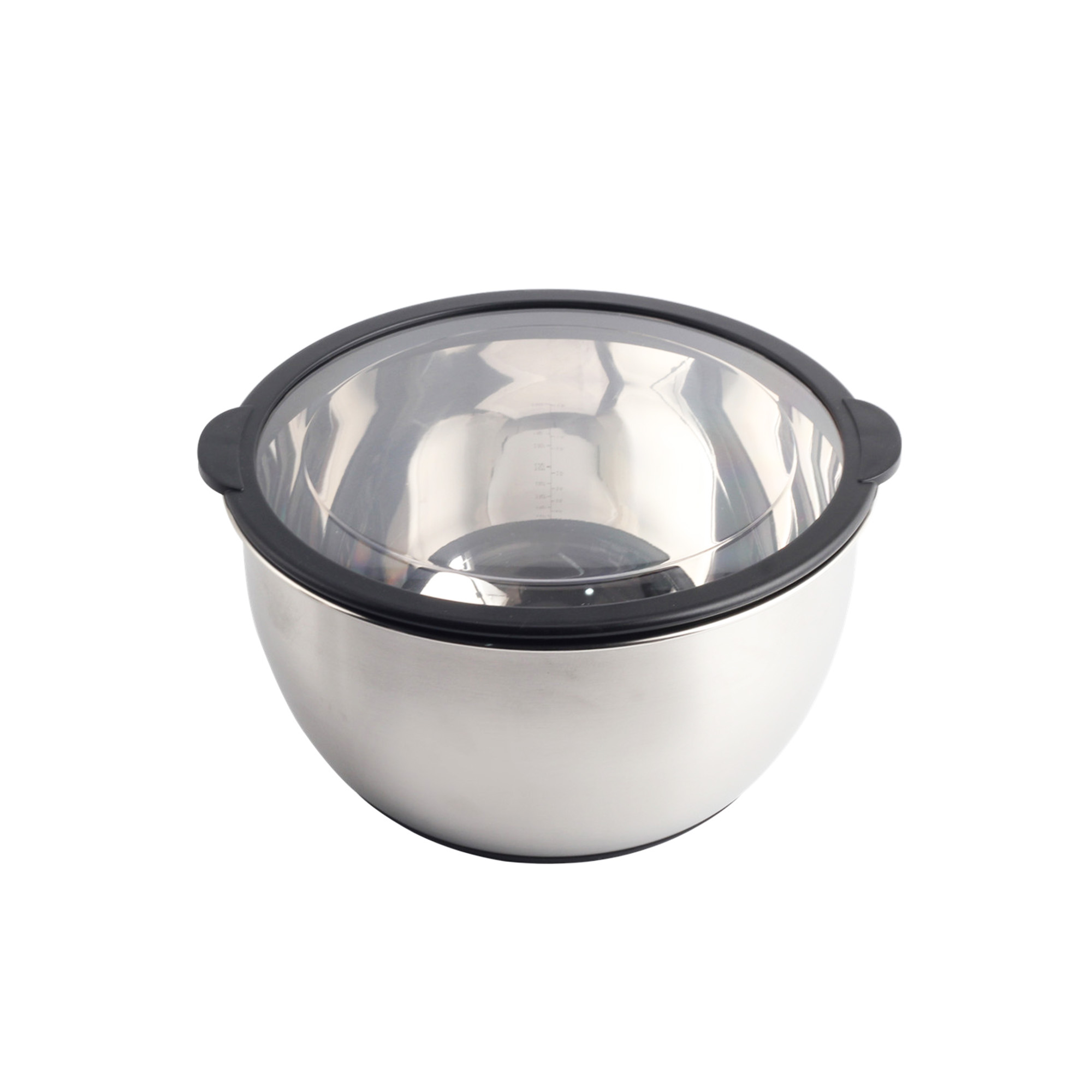 4.5QT Stainless Steel Mixing Bowl with Nonslip Silicone Bottom Metal Kitchen Bowl