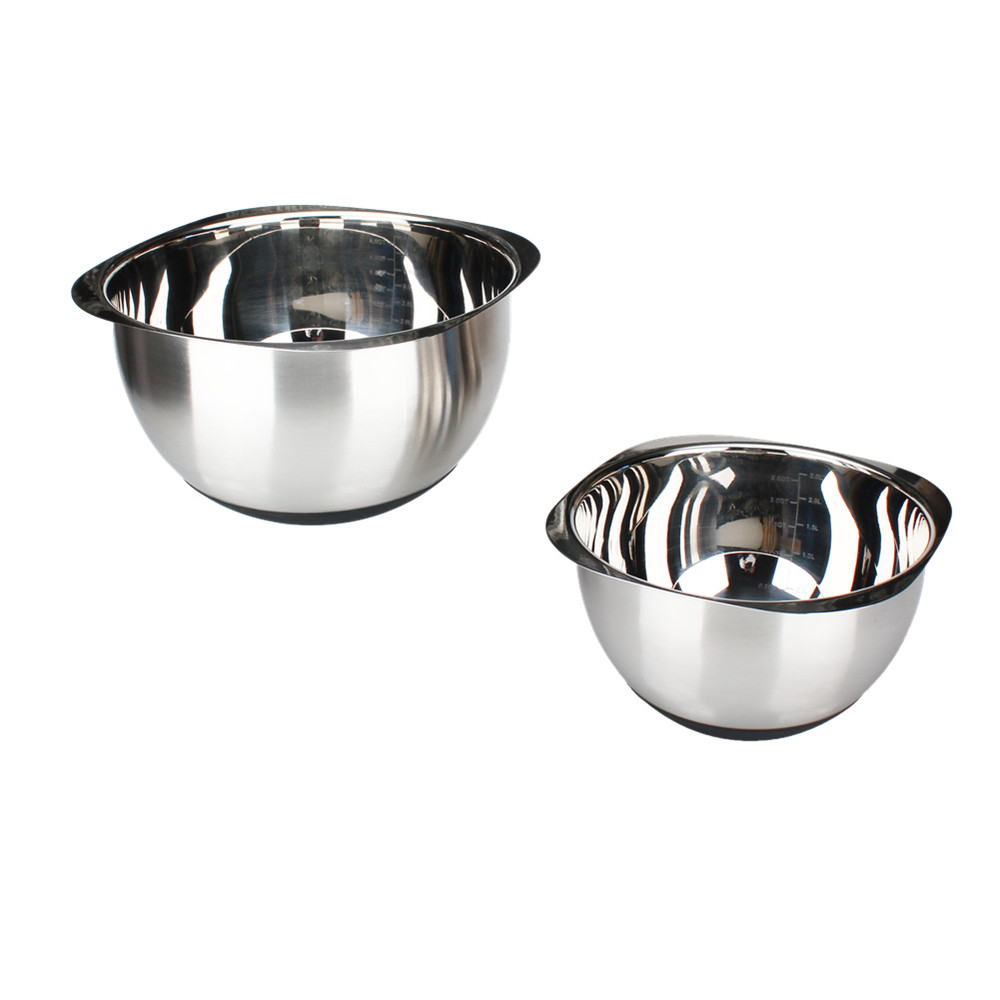 3pcs Square Mixing Bowls, Nested Bowls Kitchen Mixing