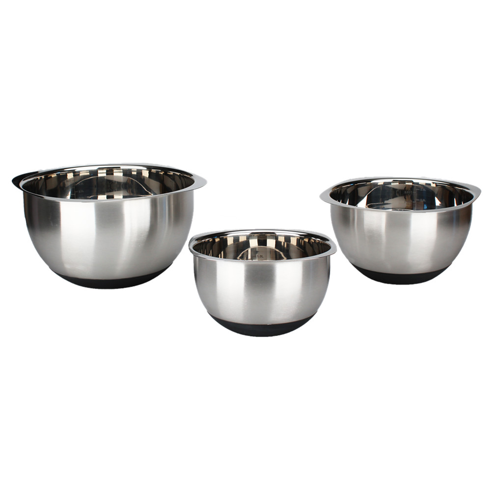 3pcs Square Mixing Bowls, Nested Bowls Kitchen Mixing