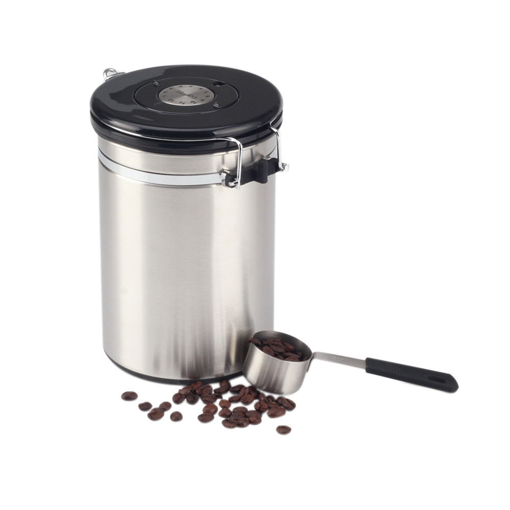 Coffee Canister Airtight Storage Container With Scoop, Date Tracker