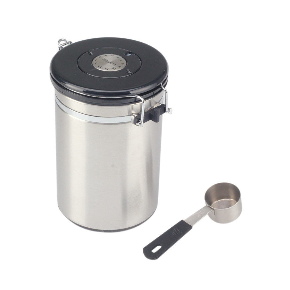 Coffee Canister Airtight Storage Container With Scoop, Date Tracker