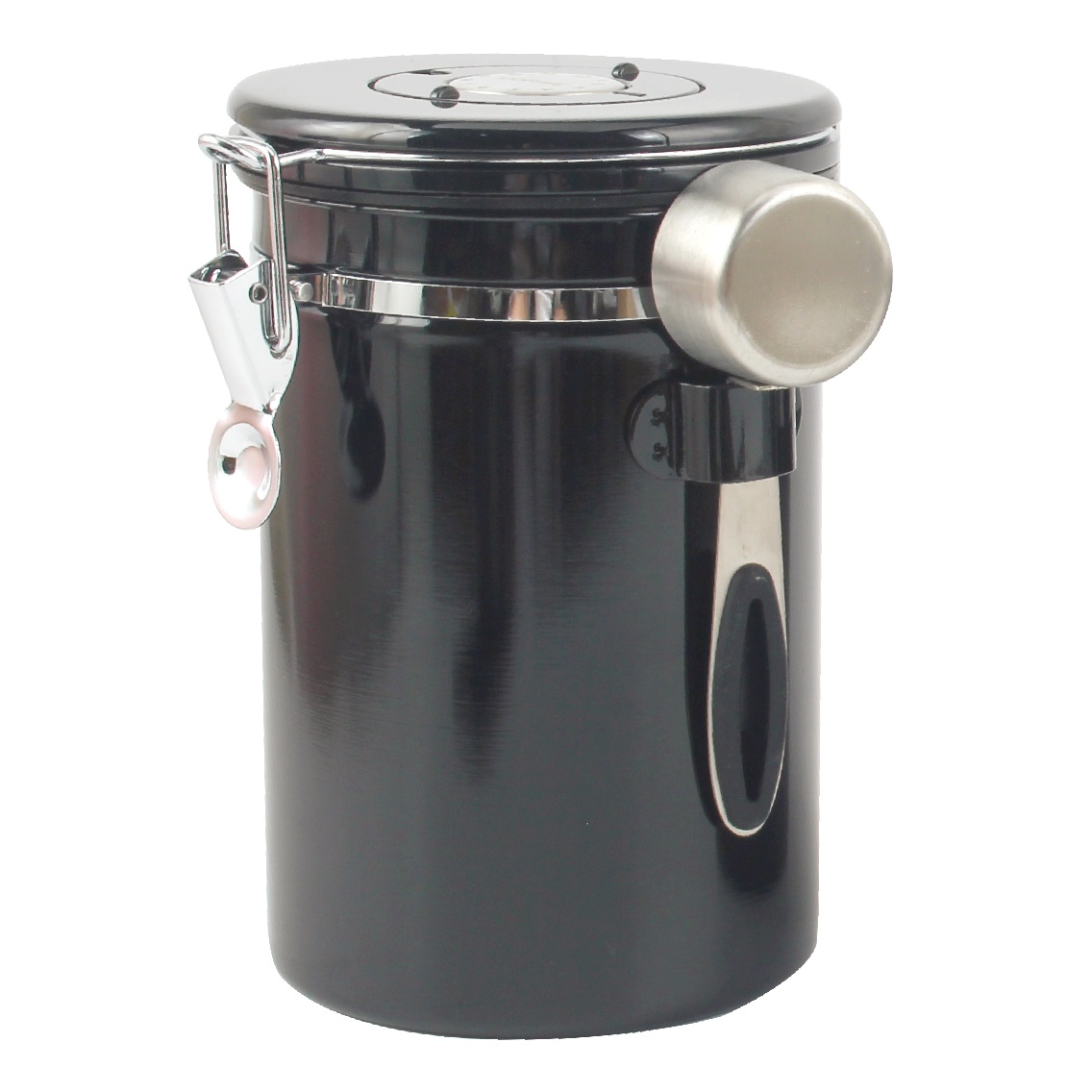 Coffee Canister With Window, Airtight Stainless Steel Kitchen Food Storage Container With Lids