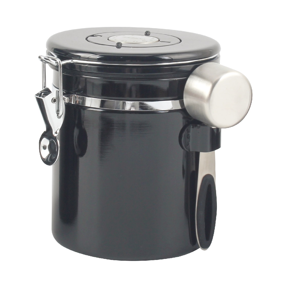 Coffee Canister With Window, Airtight Stainless Steel Kitchen Food Storage Container With Lids