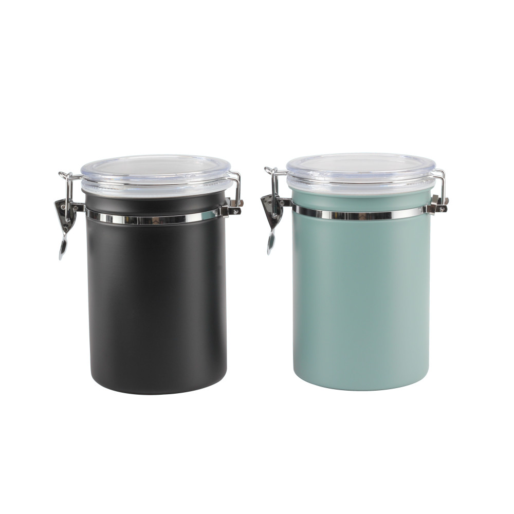 Coffee Canister With Clear Lid, Containers for Tea Sugar Coffee Flour