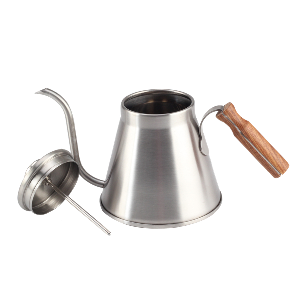 Premium Stainless Steel Kettle Body & Ergonomic Wood Handle With Thermometer