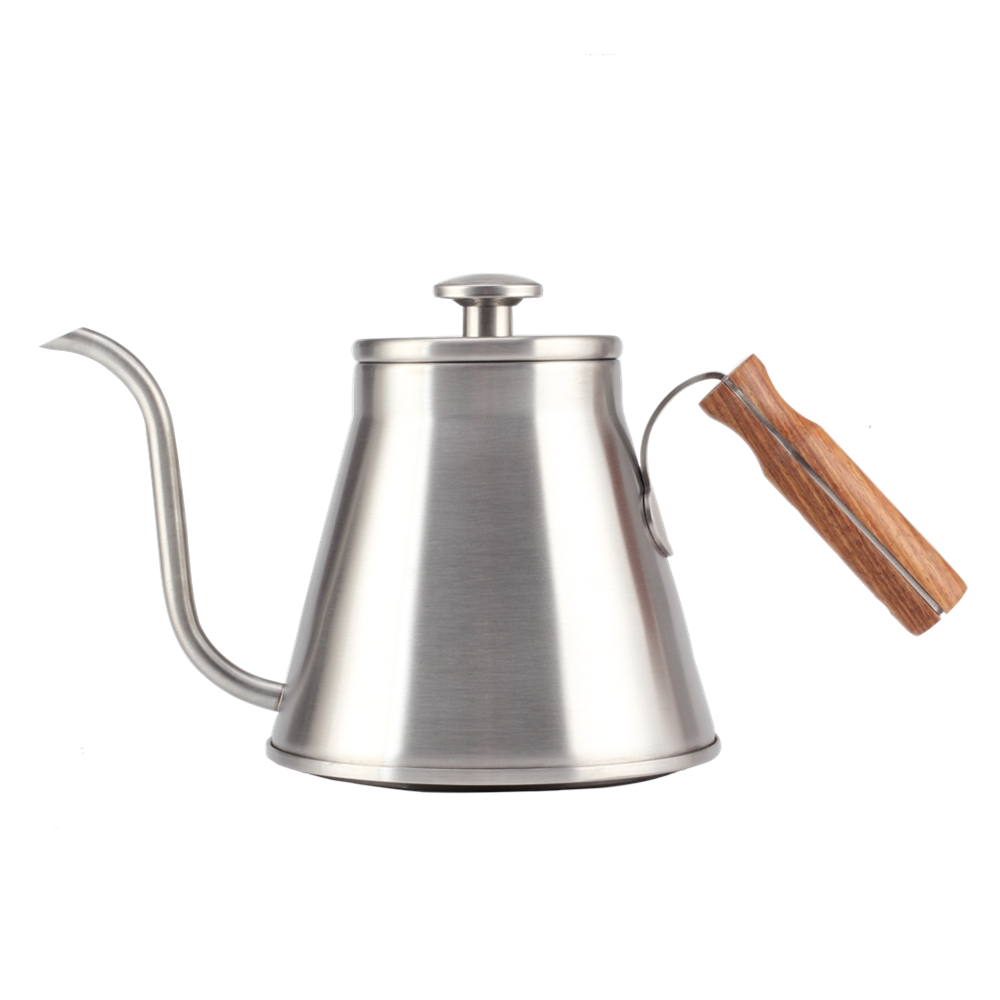 Premium Stainless Steel Kettle Body & Ergonomic Wood Handle With Thermometer