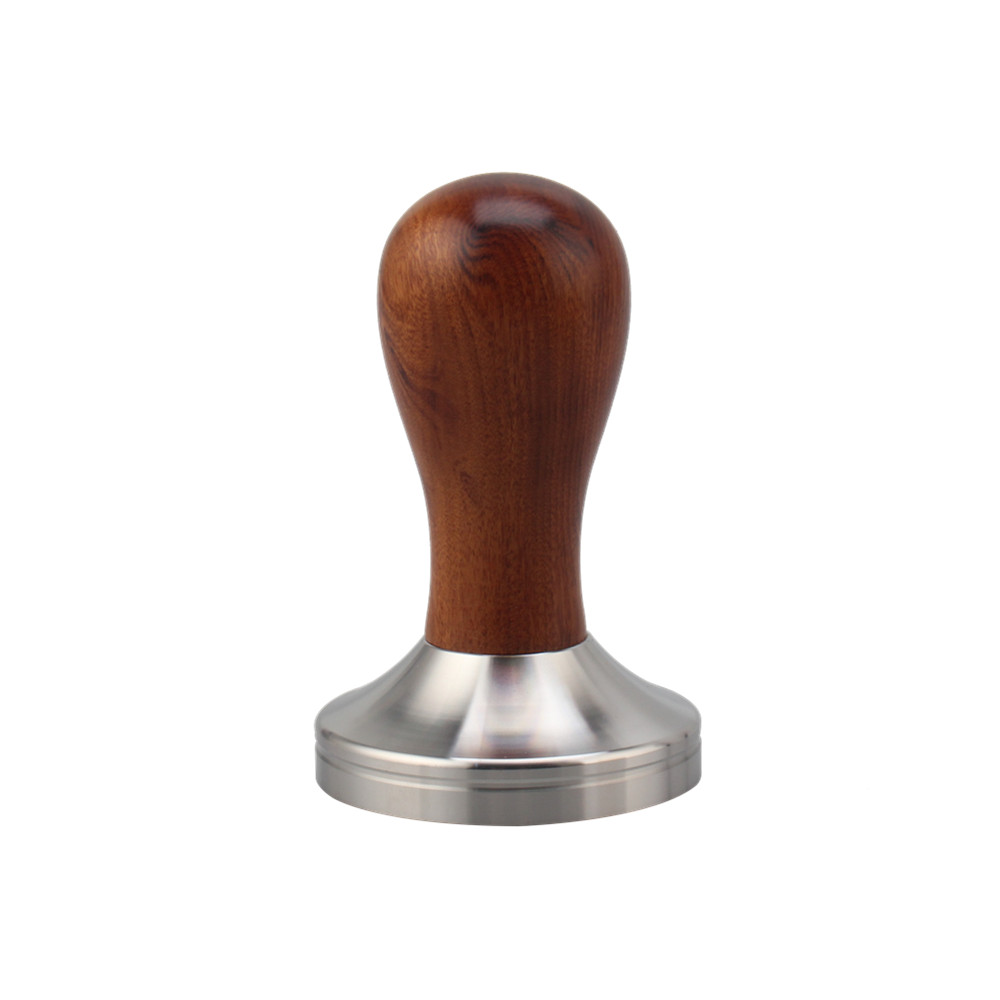 Stainless Steel Espresso Press With Wood Handle for Coffee Grounds