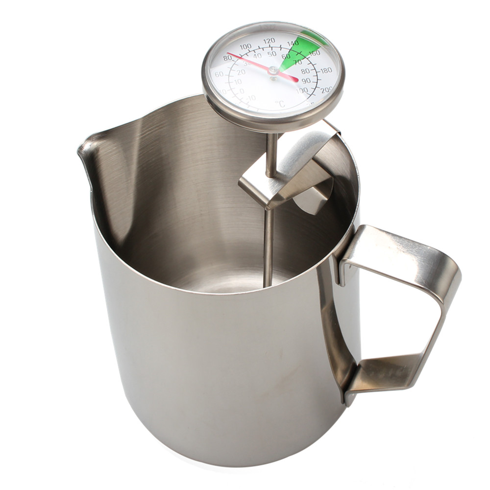 20 OZ Milk Frothing Pitcher With Thermometer for Steaming Milk