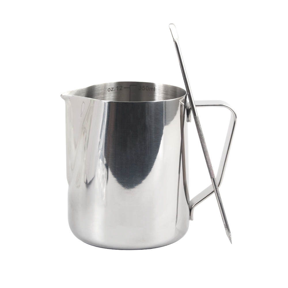 Espresso Steaming Pitcher Milk Frother Cup With Latte Art Pen