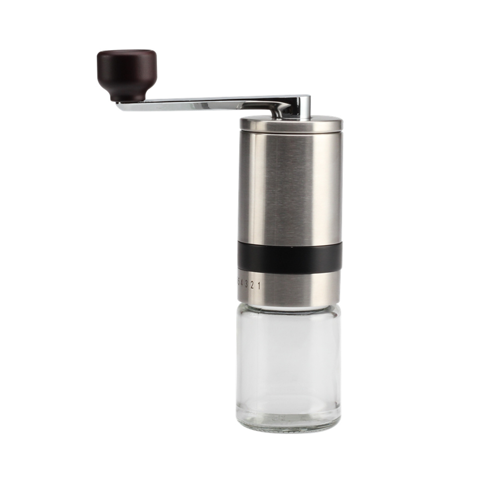 Hand Coffee Grinder 6 Adjustable Coarseness, Stainless Steel Mini Portable Coffee Machine Grinder