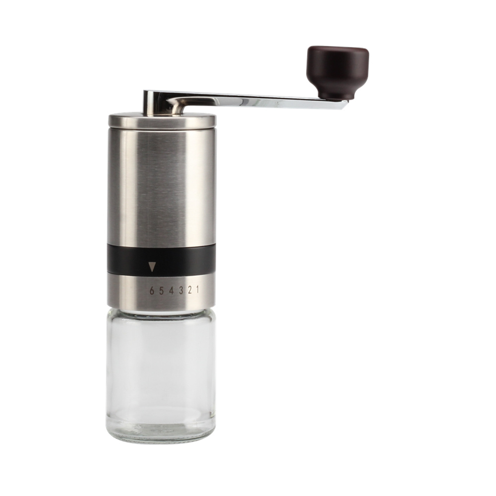 Hand Coffee Grinder 6 Adjustable Coarseness, Stainless Steel Mini Portable Coffee Machine Grinder