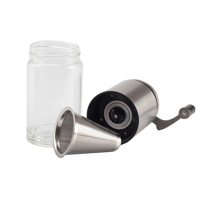 Stainless Steel Portable Coffee Grinder With Filter