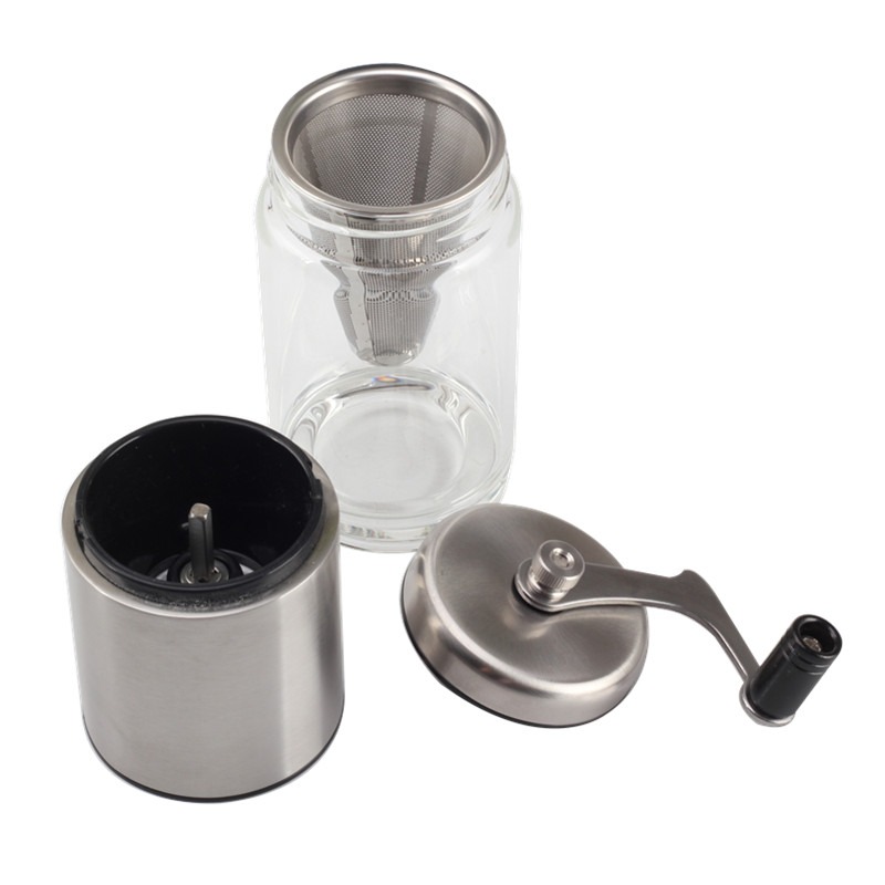 Stainless Steel Portable Coffee Grinder With Filter