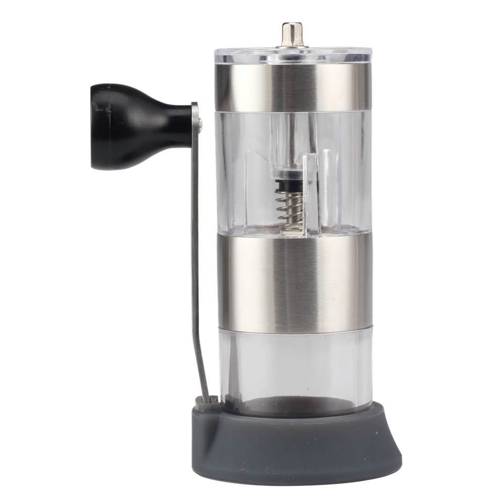 Stainless Steel Manual Coffee Bean Grinder With Silicone Base