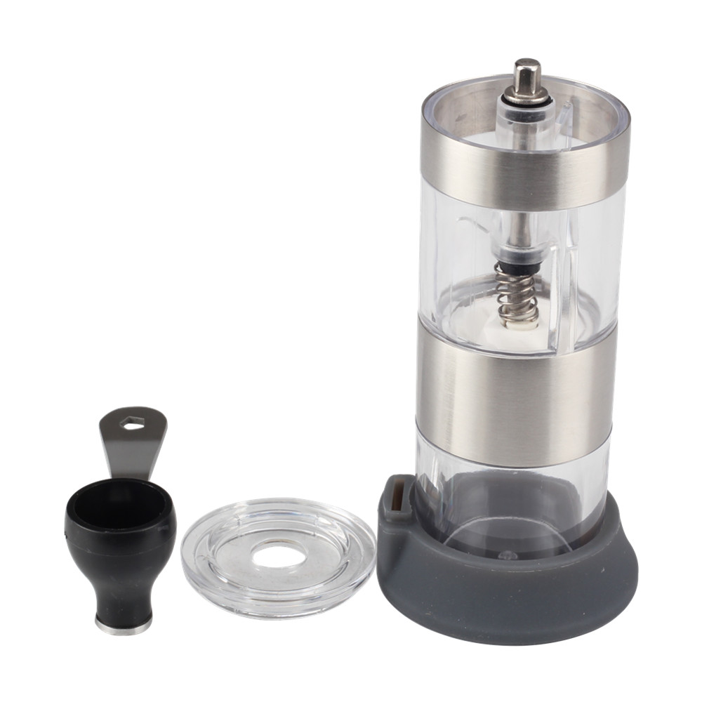 Stainless Steel Manual Coffee Bean Grinder With Silicone Base