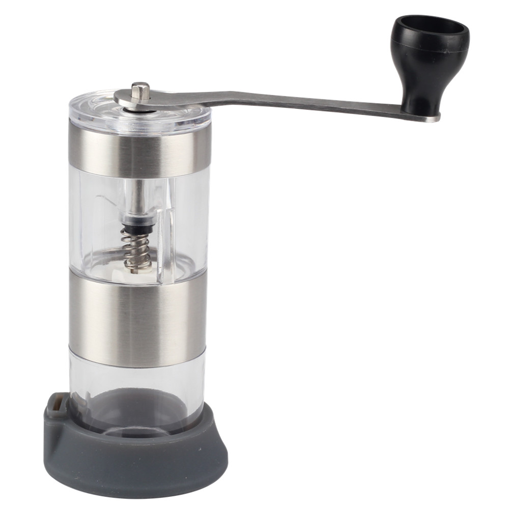 Stainless Steel Manual Coffee Bean Grinder With Silicone Base