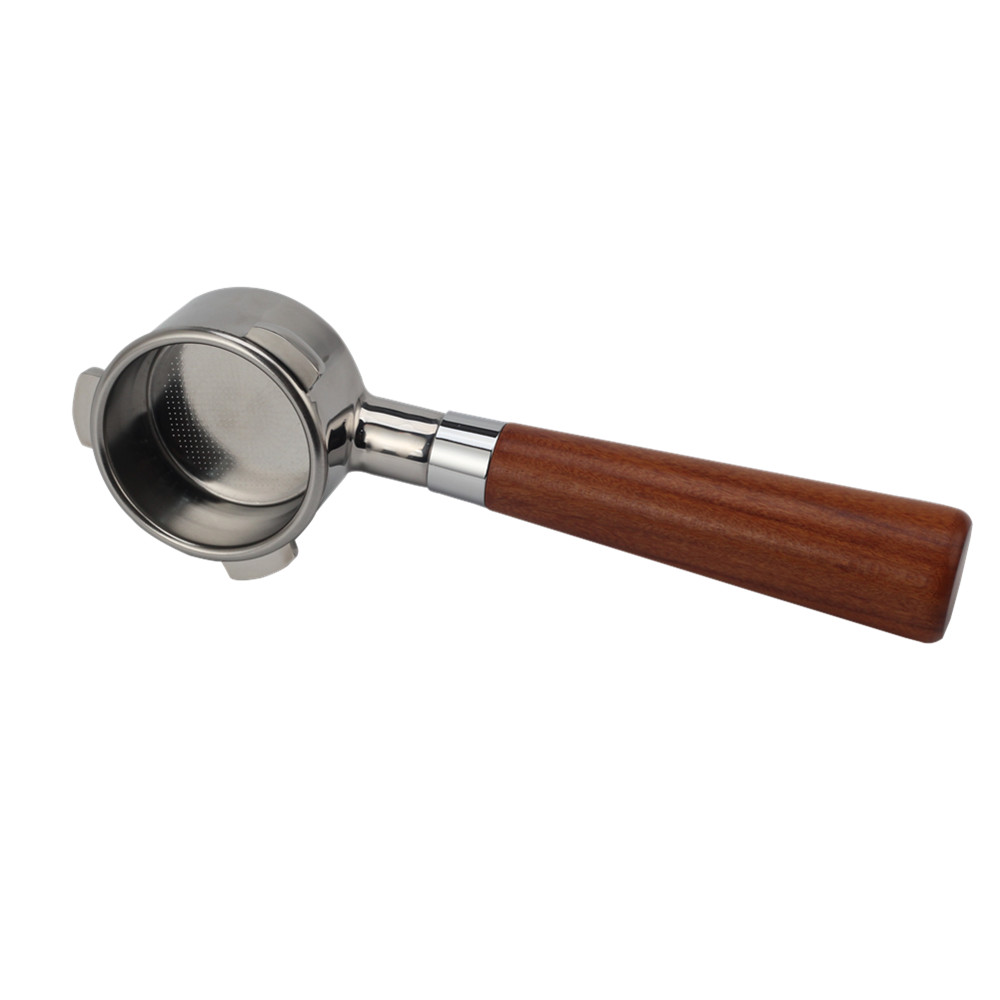 Stainless Steel Portafilter With Solid Wood Handle