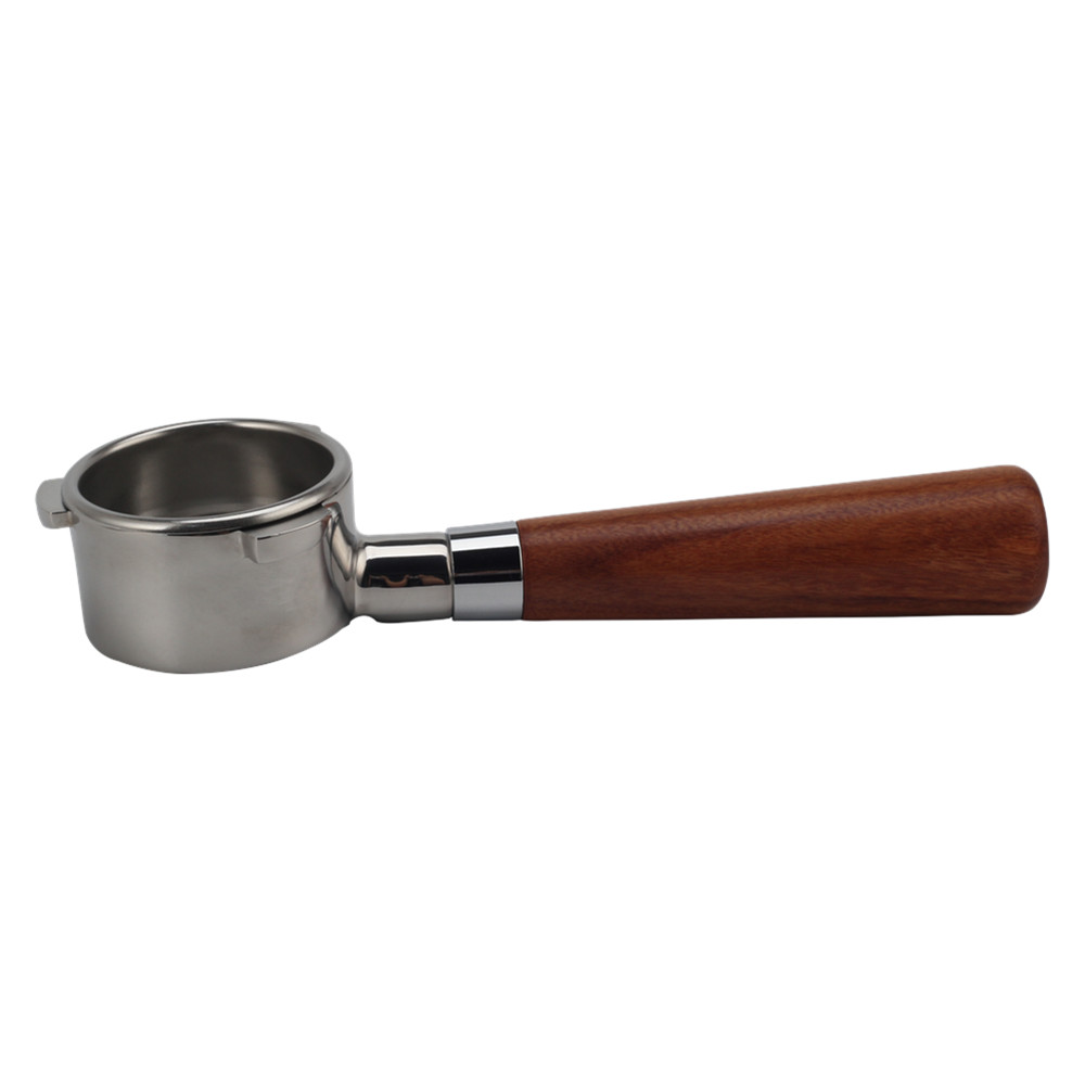 Stainless Steel Portafilter With Solid Wood Handle