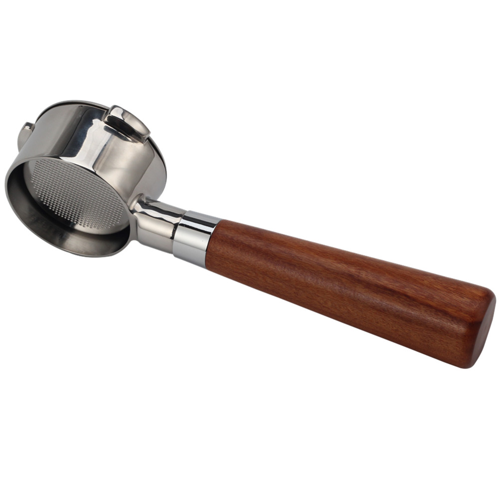 Stainless Steel Portafilter With Solid Wood Handle