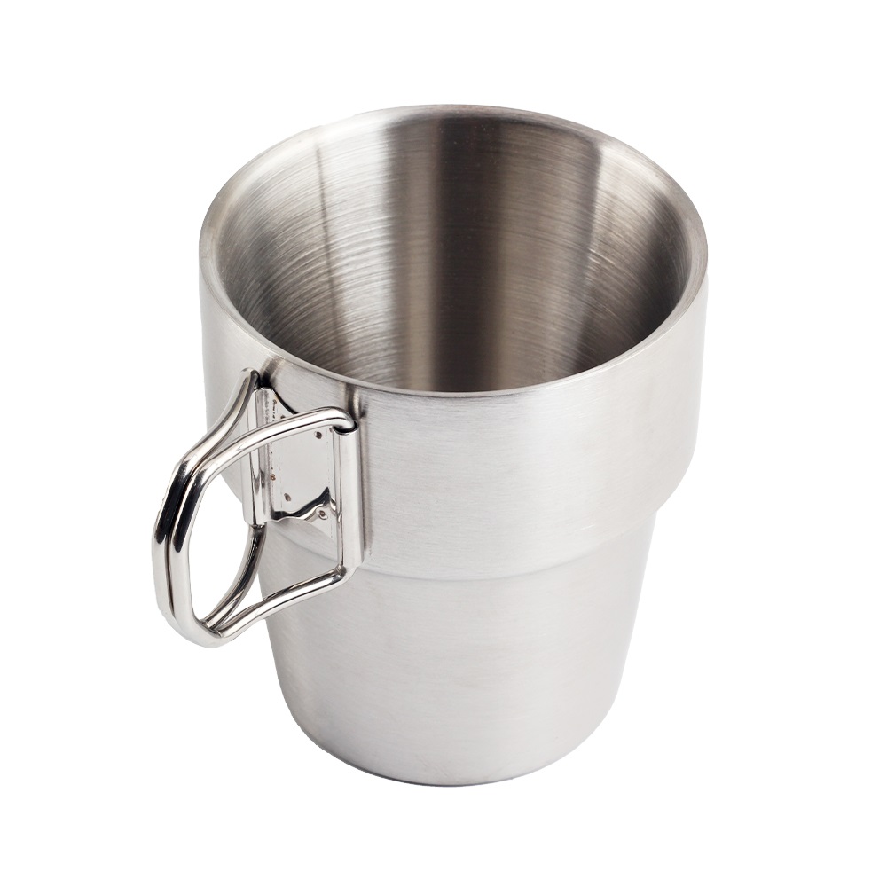 Stainless Steel Water Cup Mug With Foldable Handles