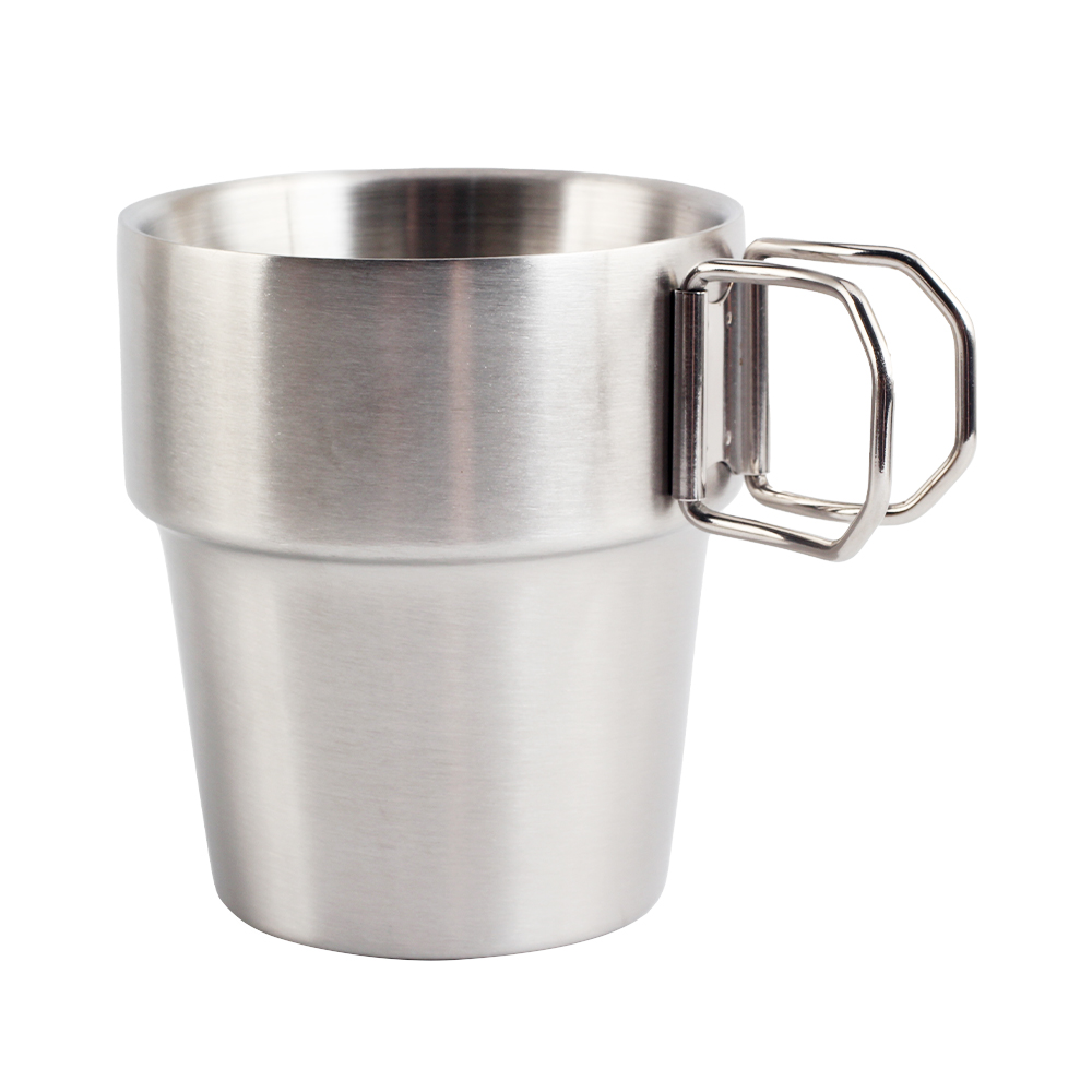 Stainless Steel Water Cup Mug With Foldable Handles