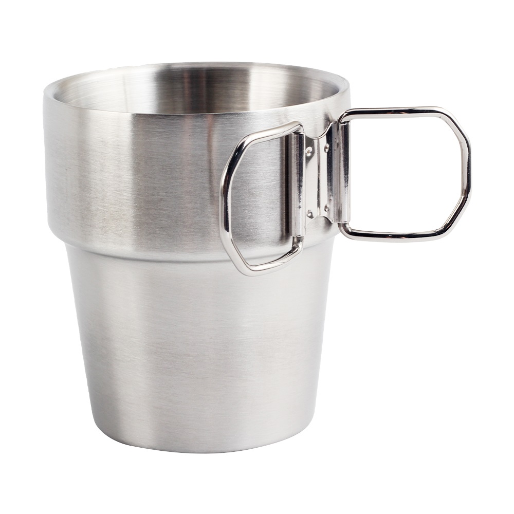 Stainless Steel Water Cup Mug With Foldable Handles