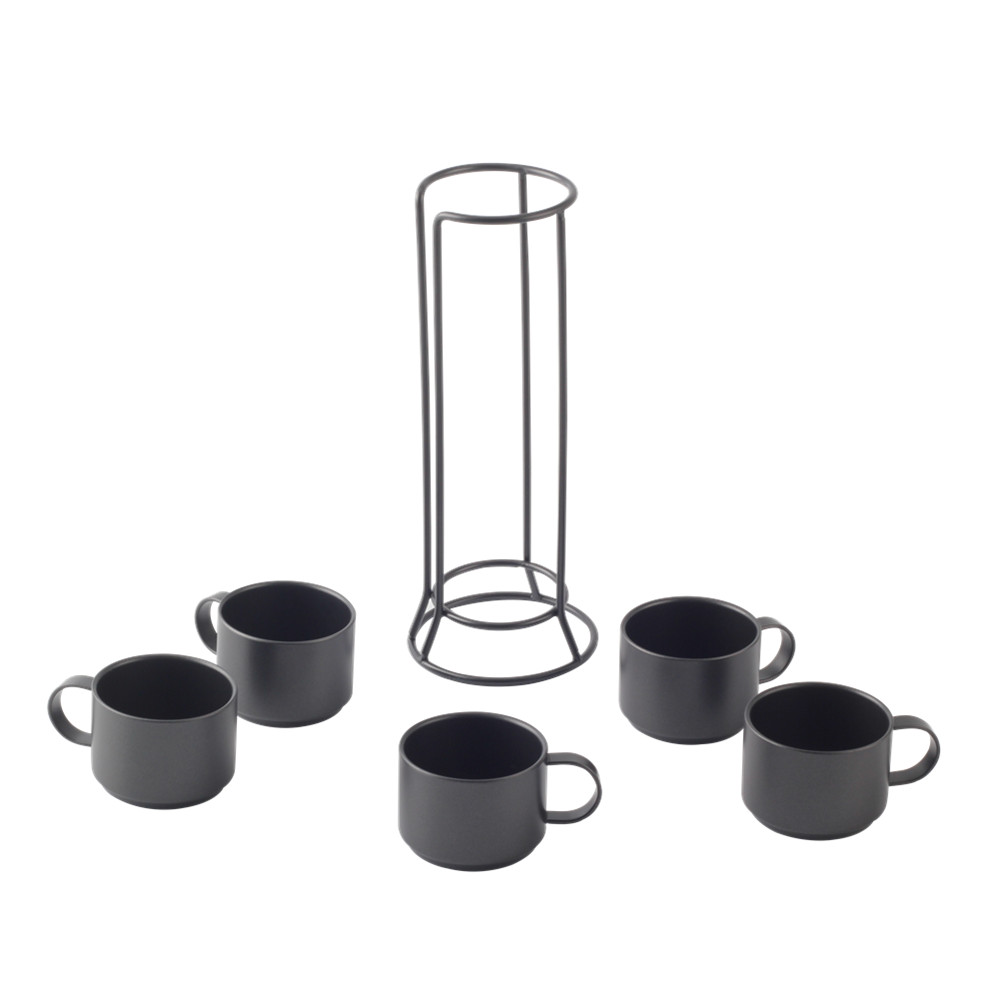 Stainless Steel Stackable Espresso Cups (Set Of 5)