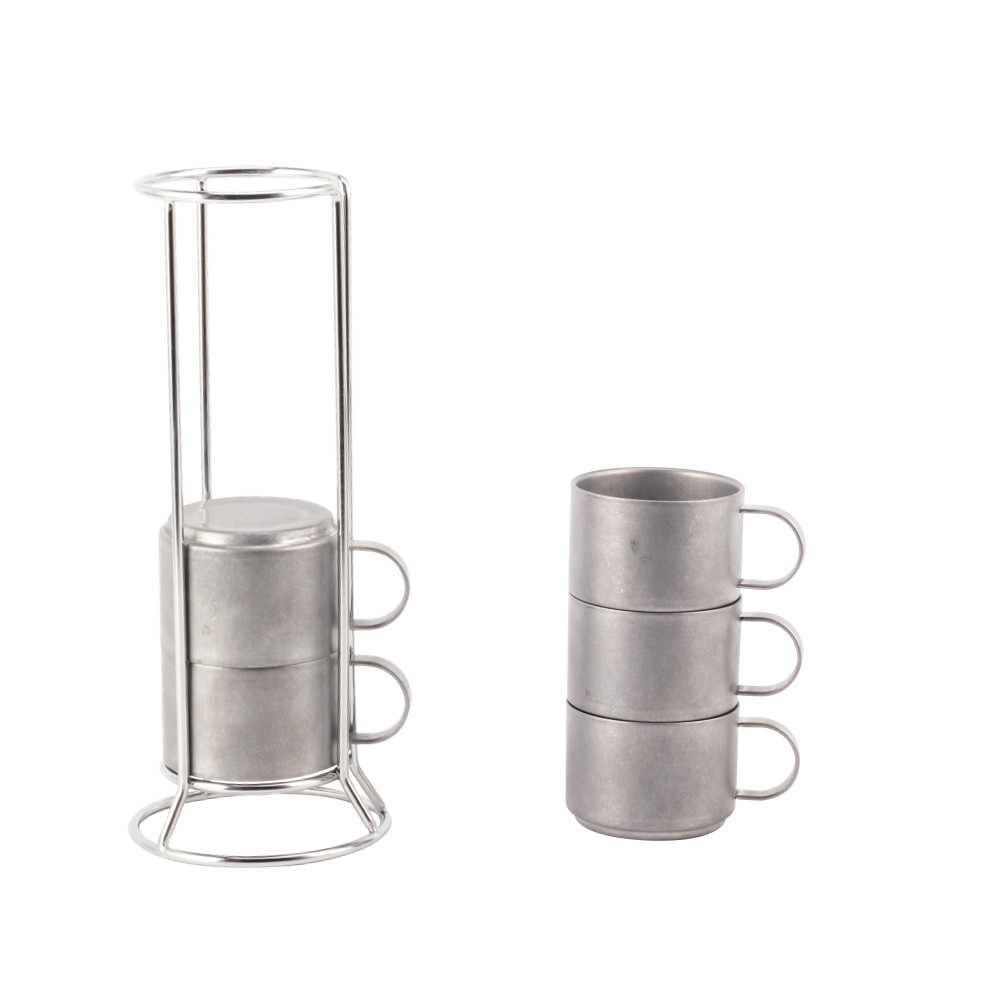 Stainless Steel Stackable Coffee Cups (Set Of 5)