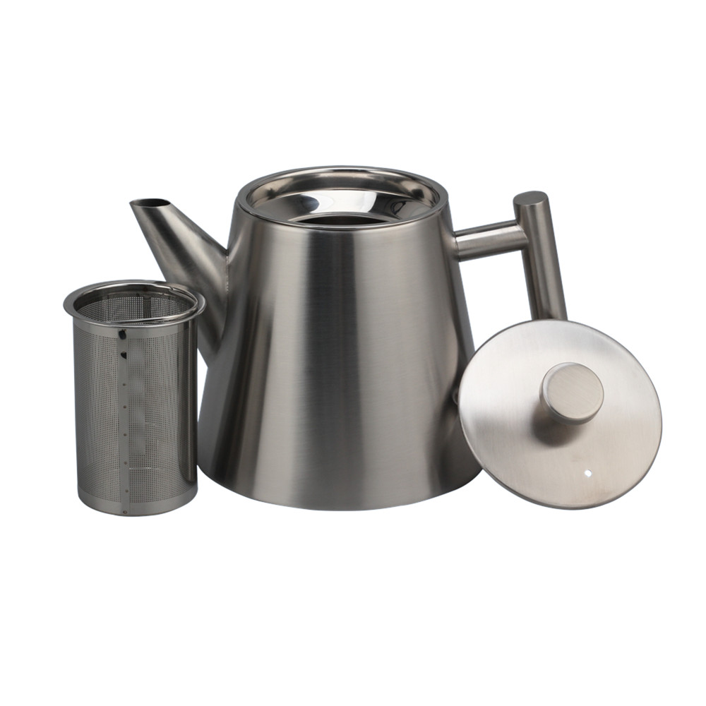 1l Teapot Container With Filter, Stainless Steel Teapot