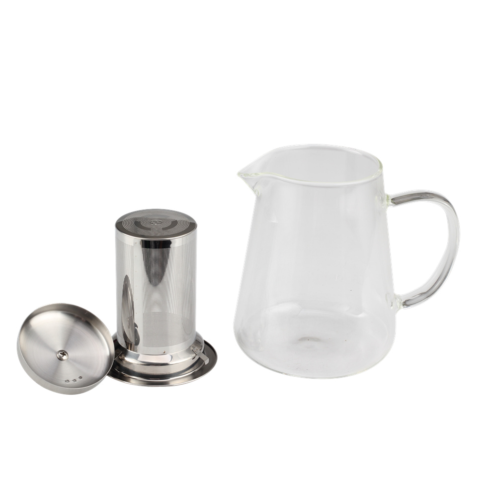 Borosilicate Tea Pot With Removable Stainless Steel Infuser