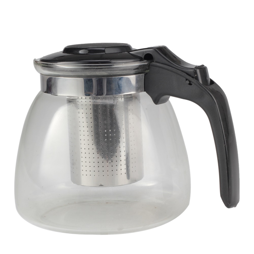 Tea Pot With Removable Stainless Steel Infuser, Plastic Handle