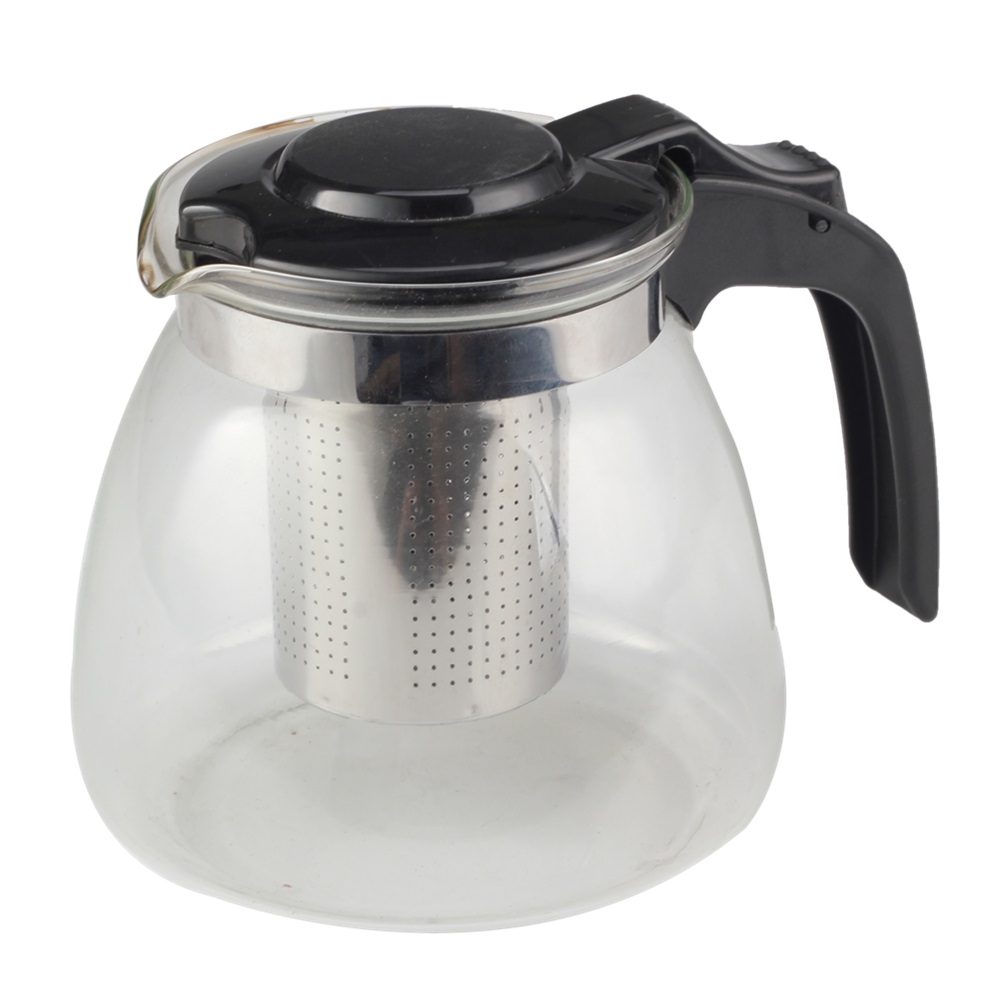 Tea Pot With Removable Stainless Steel Infuser, Plastic Handle