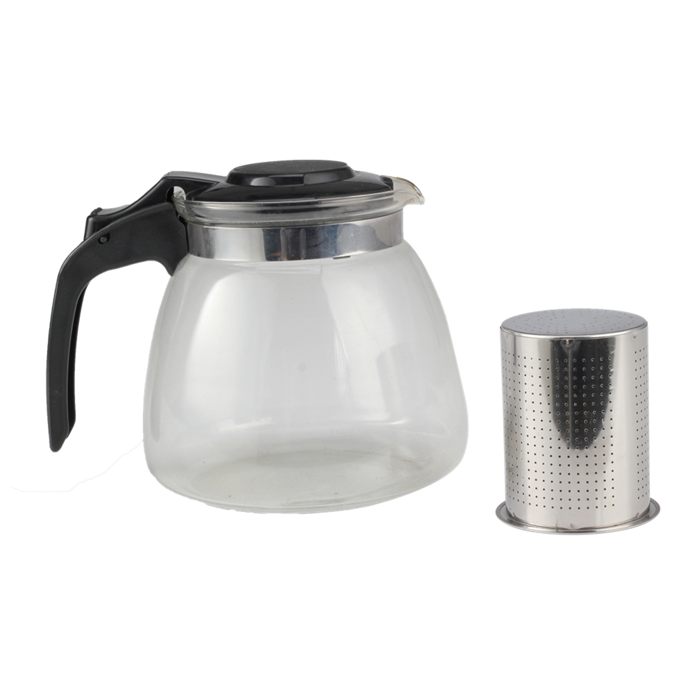 Tea Pot With Removable Stainless Steel Infuser, Plastic Handle