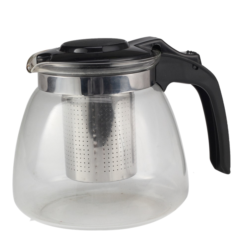 Tea Pot With Removable Stainless Steel Infuser, Plastic Handle